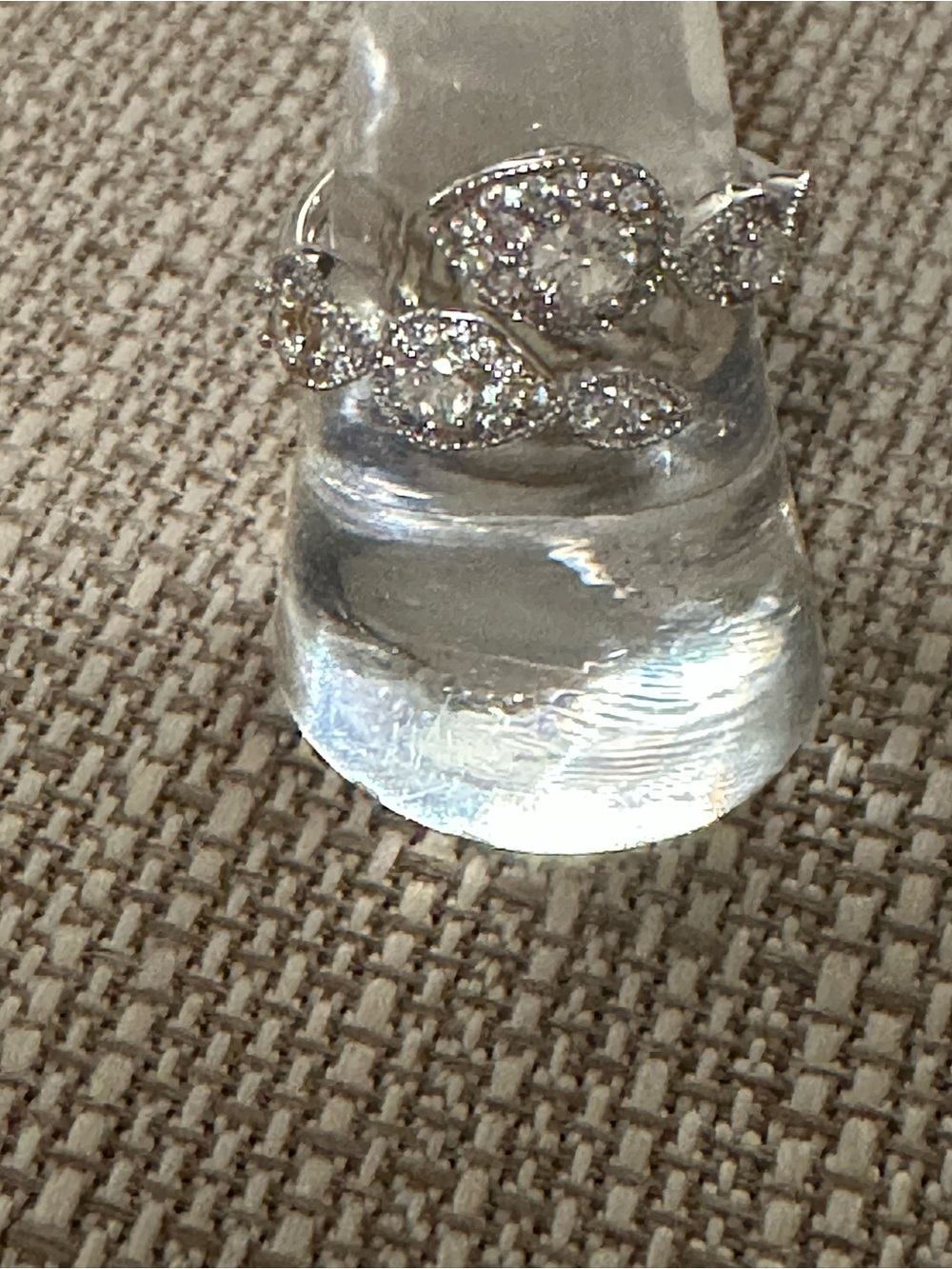 It’s A Whole Mood ring RBP7410 Diamond CZ Rhodium Plating size 9